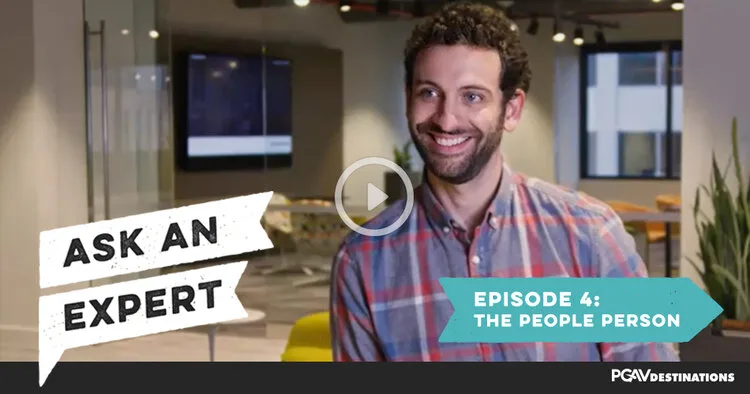 Ask an Expert Episode 4 video thumbnail, The People Person, with a smiling man in a plaid shirt