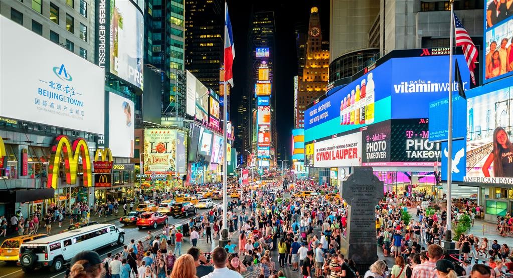 A busy Times Square