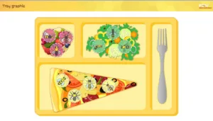 Renderings of a lunch tray for PGAVia's booth at St. Louis Earth Day