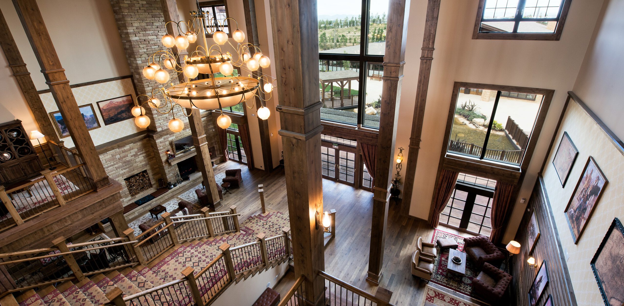 Hotel Colorado Creek PortAventura grand staircase above