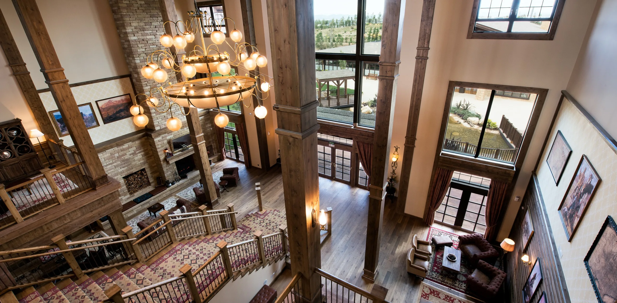 Hotel Colorado Creek PortAventura grand staircase above