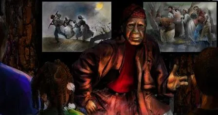 Storytelling concept art for National Underground Railroad Freedom Center