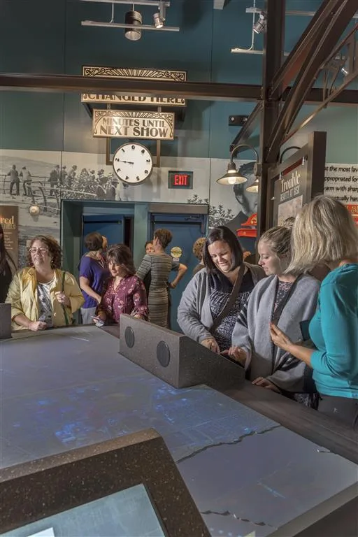 Drawn to the Edge exhibit at Niagara Falls Pavilion Building at the Cave of the Winds (COTW) Experience in Niagara Falls, USA.