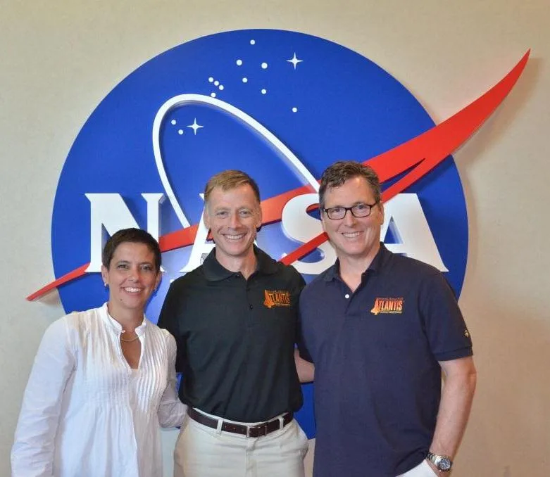 PGAV's Vice President Tom Owen and Wife pose with NASA astronaut Chris Ferguson at the Kennedy Space Center Visitor Complex