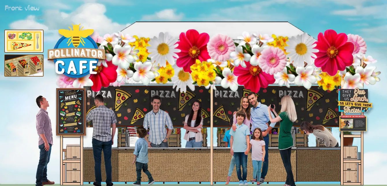 Renderings of PGAVia's booth at St. Louis Earth Day