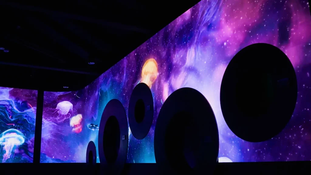 Cosmic illustrations of jellyfish at Jellyfish Experience